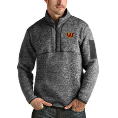 Washington Commanders Antigua Fortune Quarter-Zip Pullover Jacket - Heathered Charcoal sale