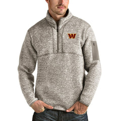 Washington Commanders Antigua Fortune Quarter-Zip Pullover Jacket - Oatmeal discount