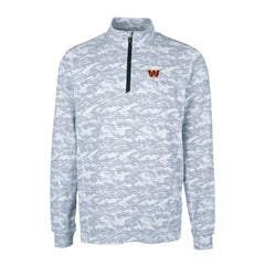 Washington Commanders Cutter & Buck Traverse Camo Stretch Quarter-Zip Pullover Jacket - Charcoal sale