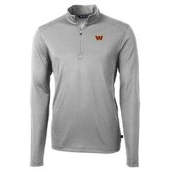 Washington Commanders Cutter & Buck Virtue Eco Pique Half-Zip Pullover Jacket - Gray outlet