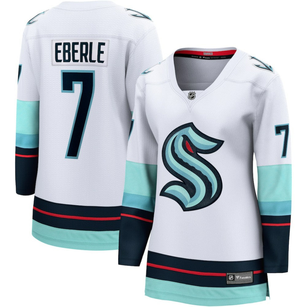 Jordan Eberle Seattle Kraken Fanatics Women's Away Breakaway Jersey - White Jerseys