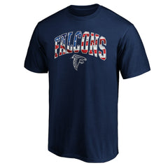 Atlanta Falcons Banner Wave Logo T-Shirt - Navy cheap