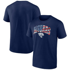 Jacksonville Jaguars Banner Wave Logo T-Shirt - Navy discount