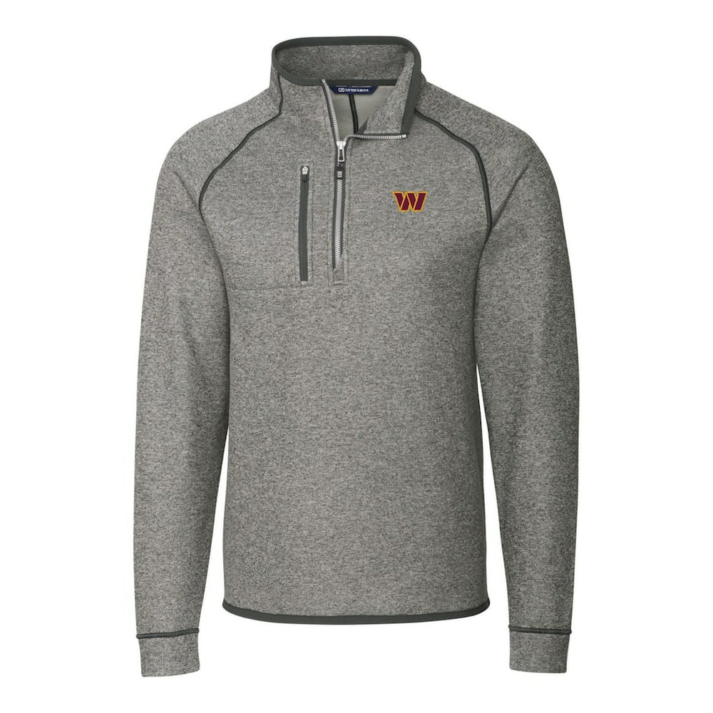 Washington Commanders Cutter & Buck Big & Tall Mainsail Half-Zip Pullover Jacket - Heathered Gray outlet