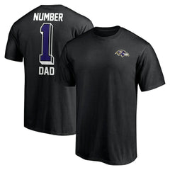 Baltimore Ravens Number One Dad T-Shirt - Black for sale