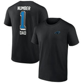 Carolina Panthers Number One Dad T-Shirt - Black cheap