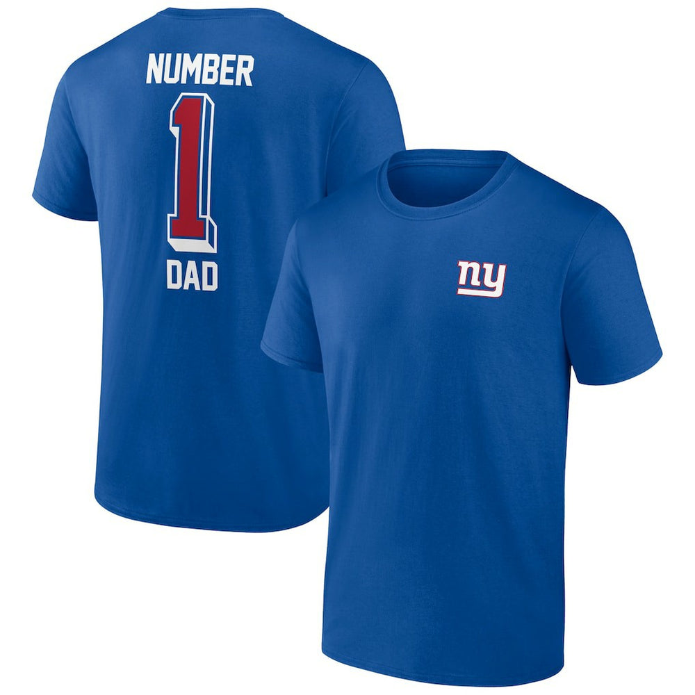 New York Giants Number One Dad T-Shirt - Royal discount