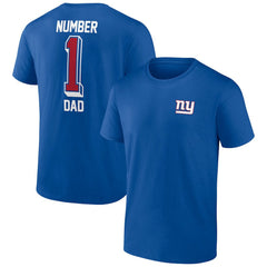New York Giants Number One Dad T-Shirt - Royal discount