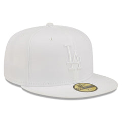 Los Angeles Dodgers White on White 59FIFTY Fitted Hat