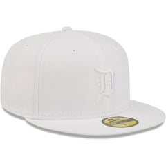 Detroit Tigers White on White 59FIFTY Fitted Hat