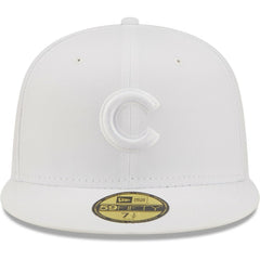 Chicago Cubs White on White 59FIFTY Fitted Hat