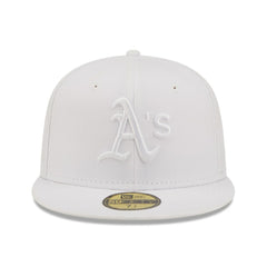 Athletics White on White 59FIFTY Fitted Hat