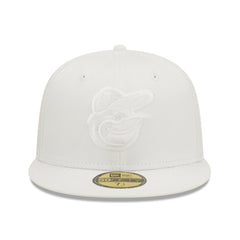Baltimore Orioles White on White 59FIFTY Fitted Hat