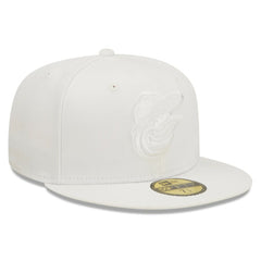 Baltimore Orioles White on White 59FIFTY Fitted Hat