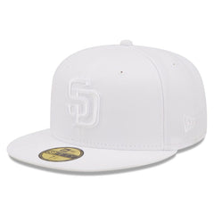 San Diego Padres White on White 59FIFTY Fitted Hat