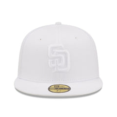 San Diego Padres White on White 59FIFTY Fitted Hat