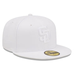 San Diego Padres White on White 59FIFTY Fitted Hat