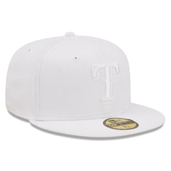 Texas Rangers White on White 59FIFTY Fitted Hat