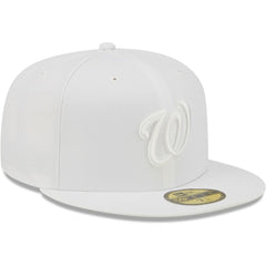 Washington Nationals White on White 59FIFTY Fitted Hat