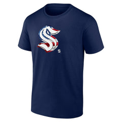 Seattle Kraken Banner Wave T-Shirt - Deep Sea Blue T-shirts