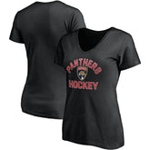 Florida Panthers Fanatics Women' s Overtime V-Neck T-Shirt - Black T-shirts