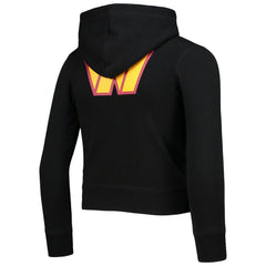 Washington Commanders New Era Girls Youth Full-Zip Hoodie - Black sale