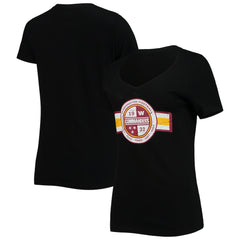 Washington Commanders New Era Women's V-Neck T-Shirt - Black discount