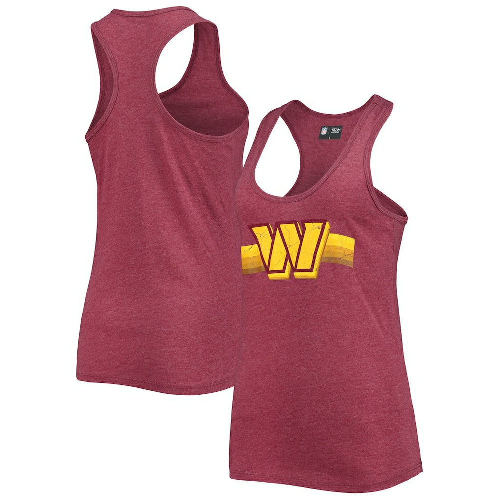 Washington Commanders New Era Women's Scoop Neck Racerback Tank Top - Burgundy for sale