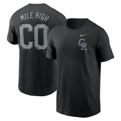 Colorado Rockies Mile High Local Team T-Shirt Black