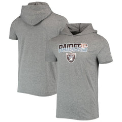 Las Vegas Raiders New Era Team Brushed Hoodie T-Shirt - Heathered Gray online