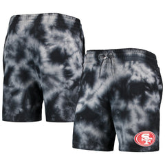 San Francisco 49ers New Era Tie-Dye Shorts - Black outlet