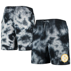 Pittsburgh Steelers New Era Tie-Dye Shorts - Black discount