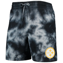 Pittsburgh Steelers New Era Tie-Dye Shorts - Black discount