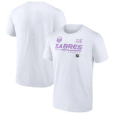 Buffalo Sabres NHL Hockey Fights Cancer T-Shirt - White T-shirts