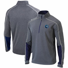 Minnesota Timberwolves Omni-Wick Shotgun 2.0 Quarter-Zip Pullover Top - Heathered Gray/Navy outlet