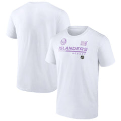 New York Islanders NHL Hockey Fights Cancer T-Shirt - White T-shirts