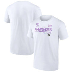 New York Rangers NHL Hockey Fights Cancer T-Shirt - White T-shirts