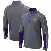 Phoenix Suns Omni-Wick Shotgun 2.0 Quarter-Zip Pullover Top - Heathered Gray/Purple for sale