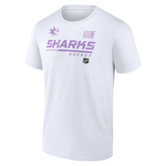 San Jose Sharks NHL Hockey Fights Cancer T-Shirt - White T-shirts