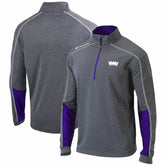 Sacramento Kings Omni-Wick Shotgun 2.0 Quarter-Zip Pullover Top - Heathered Gray/Purple on sale