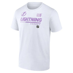 Tampa Bay Lightning NHL Hockey Fights Cancer T-Shirt - White T-shirts