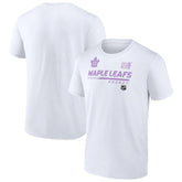 Toronto Maple Leafs NHL Hockey Fights Cancer T-Shirt - White T-shirts