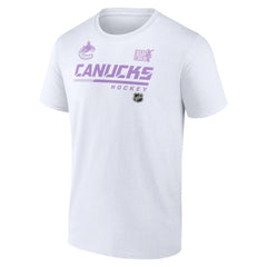 Vancouver Canucks NHL Hockey Fights Cancer T-Shirt - White T-shirts