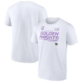 Vegas Golden Knights NHL Hockey Fights Cancer T-Shirt - White T-shirts