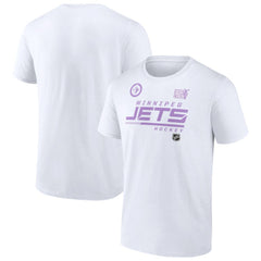 Winnipeg Jets NHL Hockey Fights Cancer T-Shirt - White T-shirts