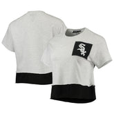 Chicago White Sox Refried Apparel Women's Cropped T-Shirt Heathered Gray