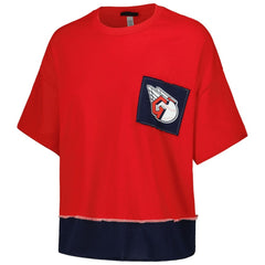 Cleveland Guardians Refried Apparel Women's Cropped T-Shirt Red