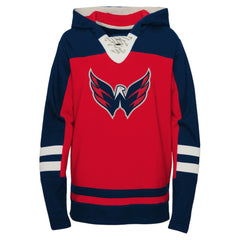 Washington Capitals Youth Ageless Revisited Home Lace-Up Pullover Hoodie - Red Hoodies