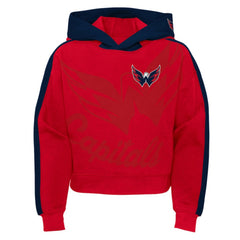 Washington Capitals Girls Youth Record Setter Pullover Hoodie - Red Hoodies