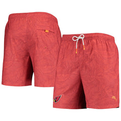 Arizona Cardinals Team Naples Layered Leaves Swim Trunks - Cardinal on sale
